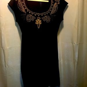 Carole Little black and gold vintage